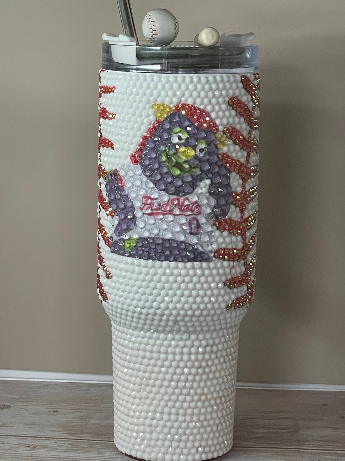 Fred Nat’s Baseball Rhinestone Tumbler - Caprice Customz LLC