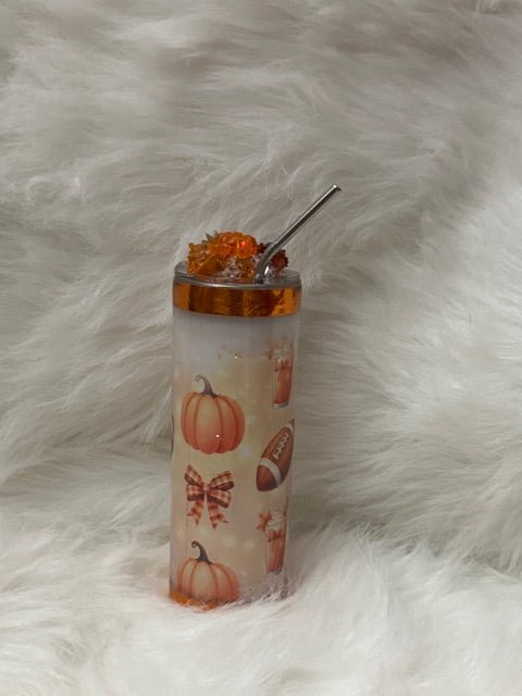 20 oz Fall Snowglobe Insulated Steel Tumbler - Caprice Customz LLC