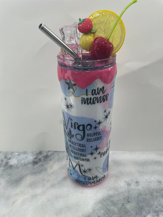 Zodiac “Virgo” fruit themed Tumbler