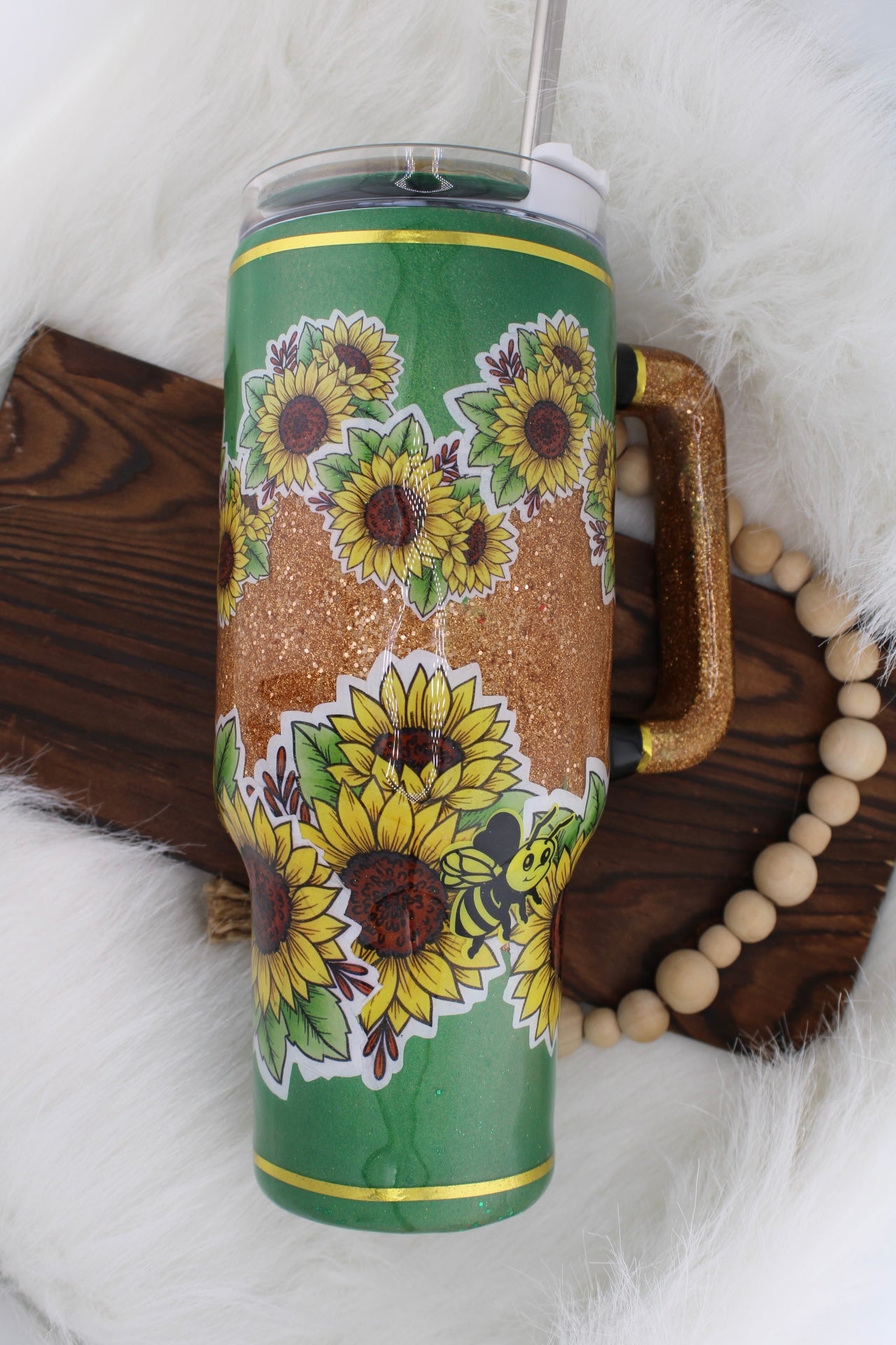 “I can wine all I want, I’m retired” Sunflower themed Tumbler