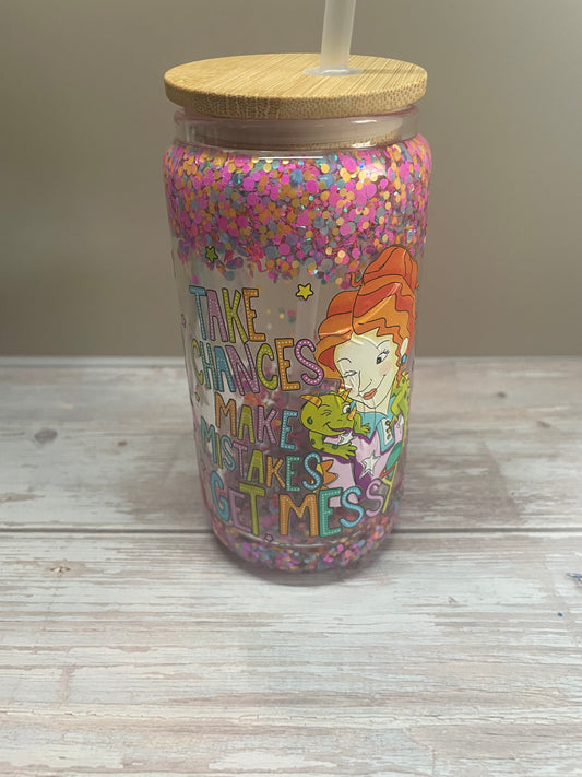 Ms Frizzle Glass Snowglobe Cup