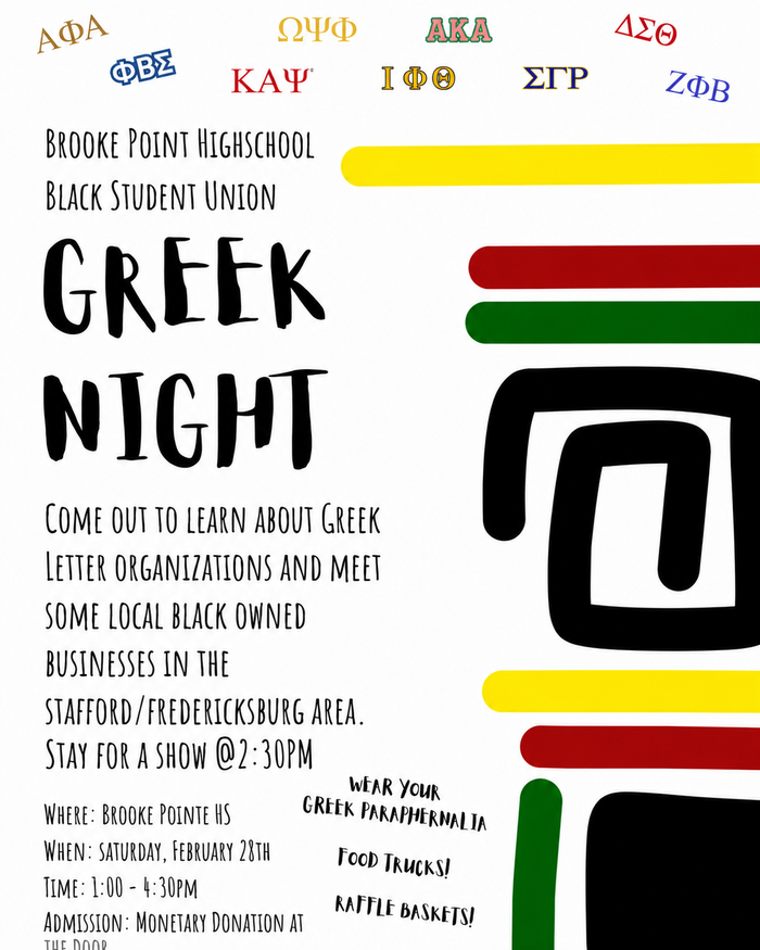Greek Night Brooke Point HS