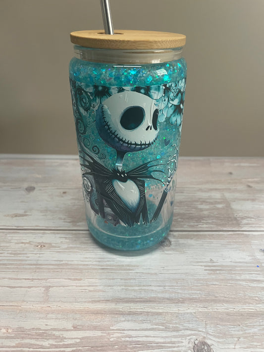 Jack Skellington Glass Snowglobe Cup