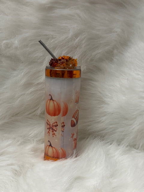 20 oz Fall Snowglobe Insulated Steel Tumbler