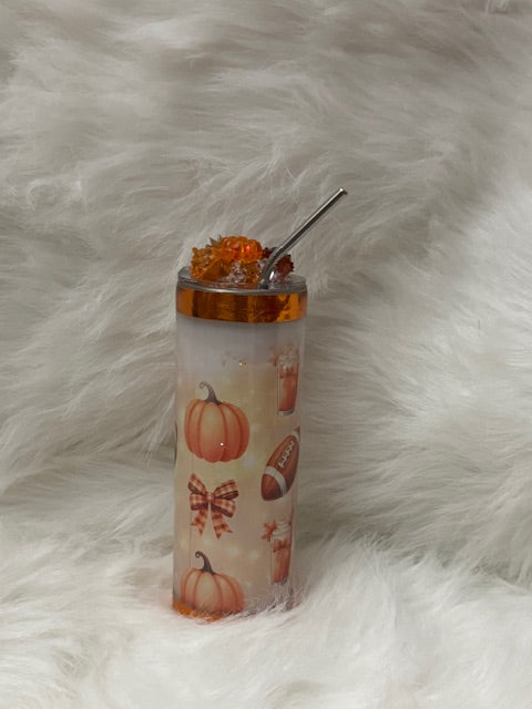 20 oz Fall Snowglobe Insulated Steel Tumbler