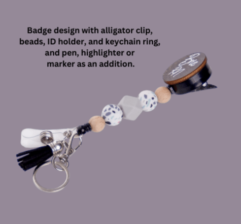 Beaded Badge Reels - Caprice Customz LLC