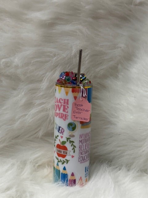 Best teacher ever Tumbler - Caprice Customz LLC