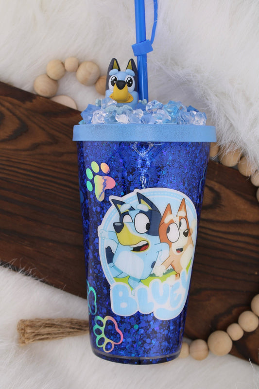 "Bluey" Themed Snowglobe Cup - Caprice Customz LLC