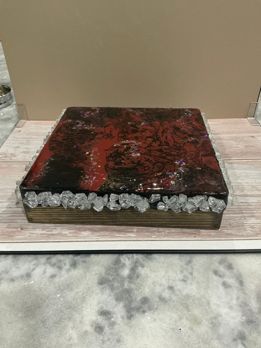 Burgundy jewelry box - Caprice Customz LLC