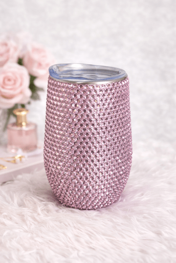 Custom Blinged Tumbler | Rhinestone Wine Tumbler, 20oz Tumbler, 40oz Handle Tumbler - Caprice Customz LLC