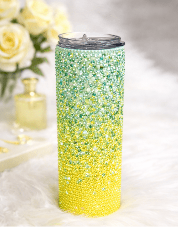 Custom Blinged Tumbler | Rhinestone Wine Tumbler, 20oz Tumbler, 40oz Handle Tumbler - Caprice Customz LLC