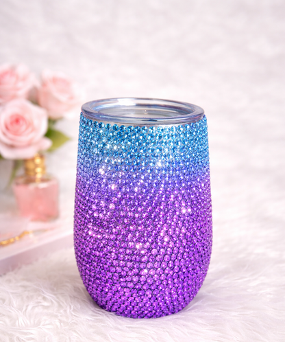Custom Blinged Tumbler | Rhinestone Wine Tumbler, 20oz Tumbler, 40oz Handle Tumbler - Caprice Customz LLC
