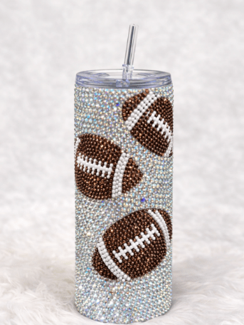 Custom Blinged Tumbler | Rhinestone Wine Tumbler, 20oz Tumbler, 40oz Handle Tumbler - Caprice Customz LLC