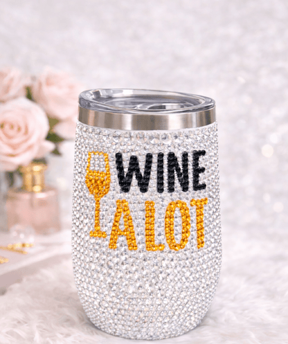 Custom Blinged Tumbler | Rhinestone Wine Tumbler, 20oz Tumbler, 40oz Handle Tumbler - Caprice Customz LLC