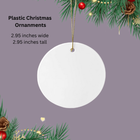 Flat Ceramic Christmas Ornaments - Caprice Customz LLC