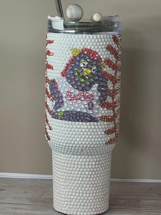 Fred Nat’s Baseball Rhinestone Tumbler - Caprice Customz LLC