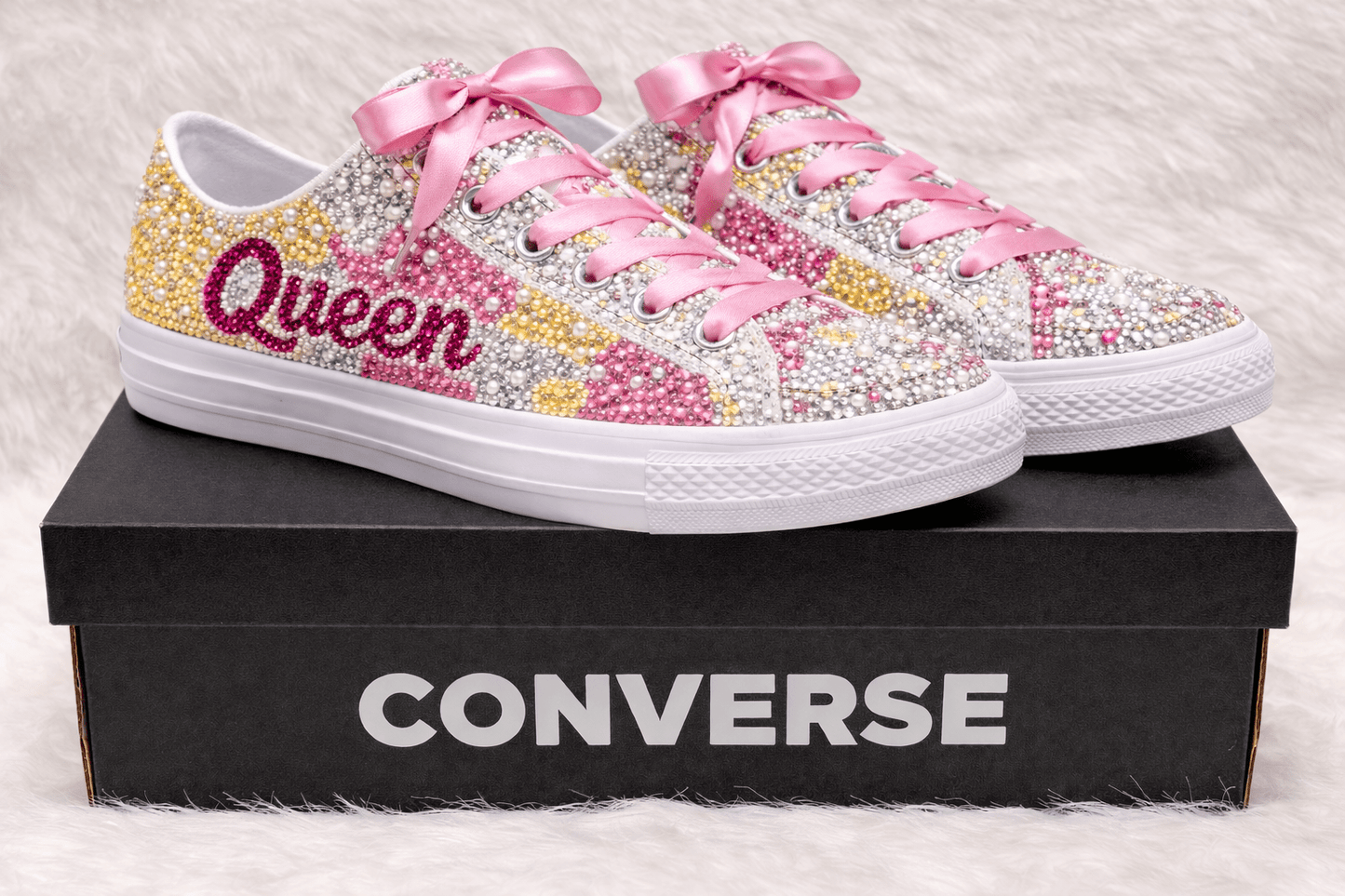 Full Glam/Luxe Custom Rhinestone Sneakers - Caprice Customz LLC