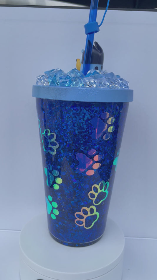 "Bluey" Themed Snowglobe Cup