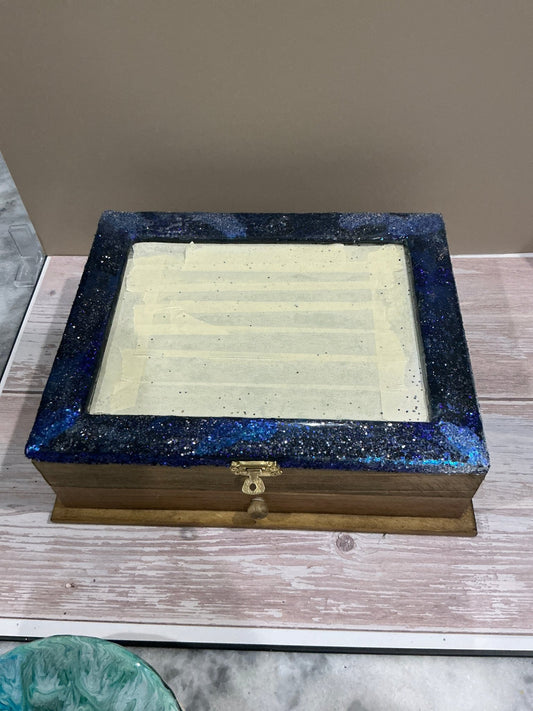 Raised rectangle jewelry box - Caprice Customz LLC