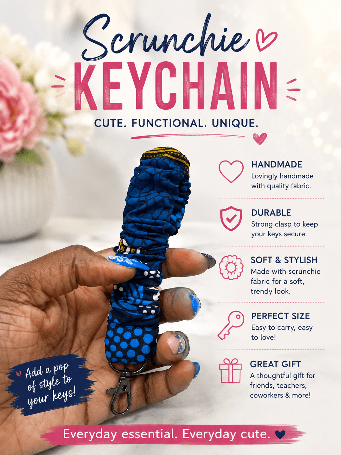 Scrunchie Keychains - Caprice Customz LLC