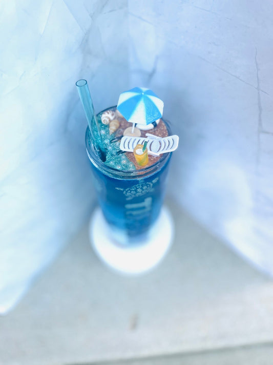 Sea turtle Beach themed Tumbler - Caprice Customz LLC