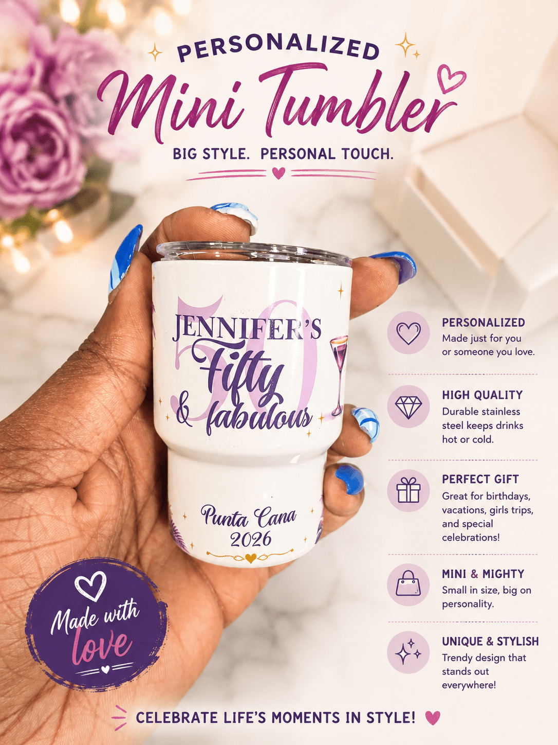 Shot Glass Tumblers - Caprice Customz LLC